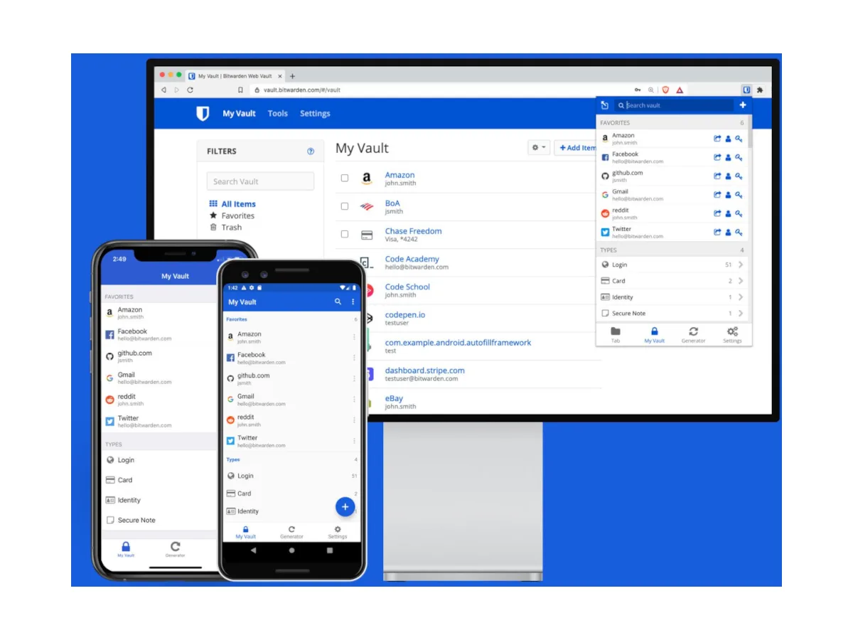 Bitwarden vault running on a Syncloud server